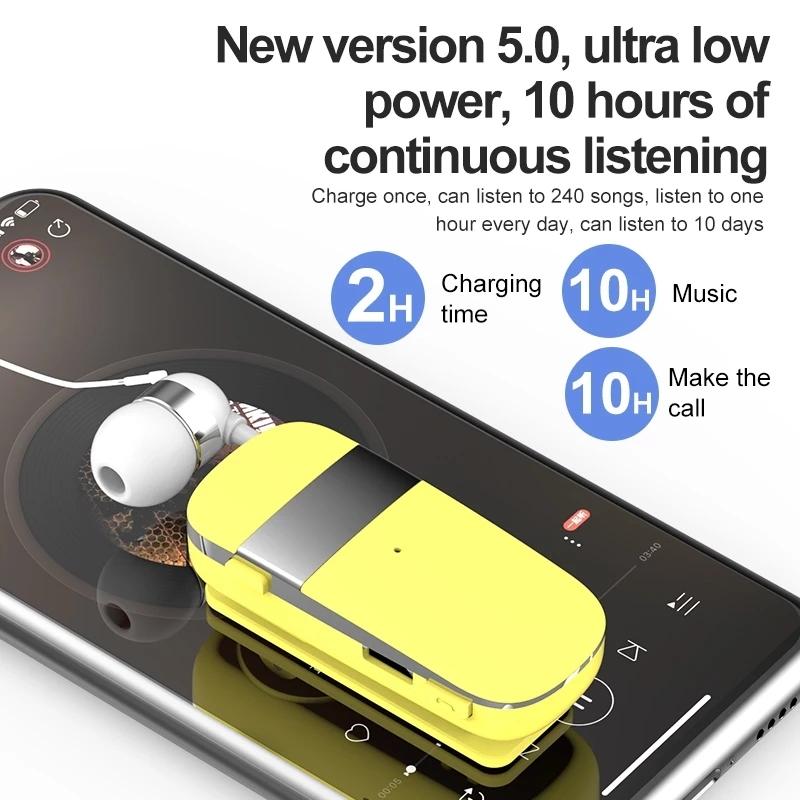 Wireless Bluetooth Earphone with Vibration Reminder for Phone - White