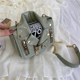 Stylish Pu Leather Shoulder Bag For Women - Green
