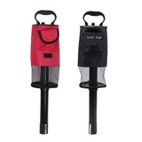 Detachable Golf Ball Picker - Standing - Black - Side View