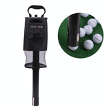 Detachable Golf Ball Picker - Standing - Black - Close-Up Angle