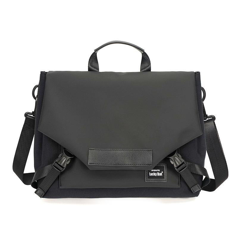 Anti-drop Crossbody Laptop Bag - Fits 13.3-16 Inch - Airbag Protection - Black Gray Equation