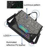 Anti-drop Crossbody Laptop Bag - Fits 13.3-16 Inch - Airbag Protection - Black Gray Equation - 45-Degree Angle