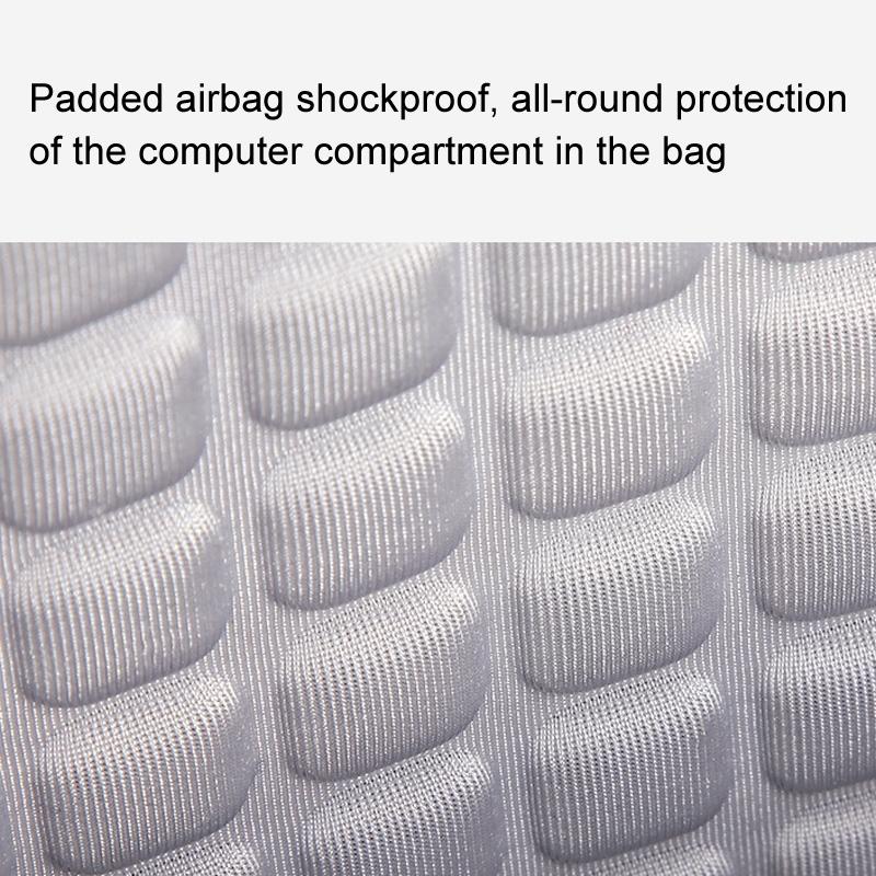 Anti-drop Crossbody Laptop Bag - Fits 13.3-16 Inch - Airbag Protection - Black Gray Equation