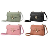 Stylish Crocodile Leather Crossbody Phone Bag - Green