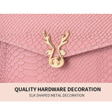 Stylish Crocodile Leather Crossbody Phone Bag - Green - Close-Up Angle