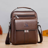 Large Capacity Men Business Backpack - Light Brown - Side View