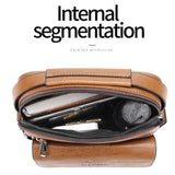 Large Capacity Men Business Backpack - Light Brown - 45-Degree Angle