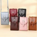 Stylish Crocodile Print Shoulder Bag - Blue - Side View
