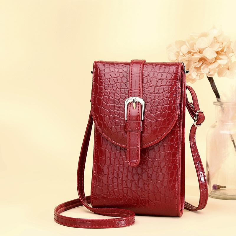 Stylish Crocodile Print Shoulder Bag - Blue