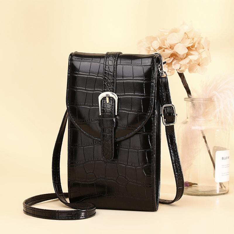 Stylish Crocodile Print Shoulder Bag - Blue