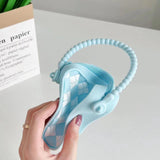 Mini Diamond Shaped Silicone Shoulder Bag - Pink - Low Angle