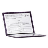 Pu Crocodile Pattern Card Holder Fits Cdc Documents - Purple