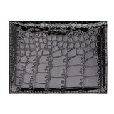 Pu Crocodile Pattern Card Holder Fits Cdc Documents - Purple