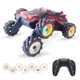 6-wheeled Stunt Car with 2.4g Remote Control - Single Rc - Red - Front View
