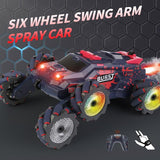 6-wheeled Stunt Car with 2.4g Remote Control - Single Rc - Red - 45-Degree Angle