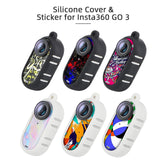Insta360 Go 3 Silicone Case with Cooling Skin and Neck Strap - Black - Rear View