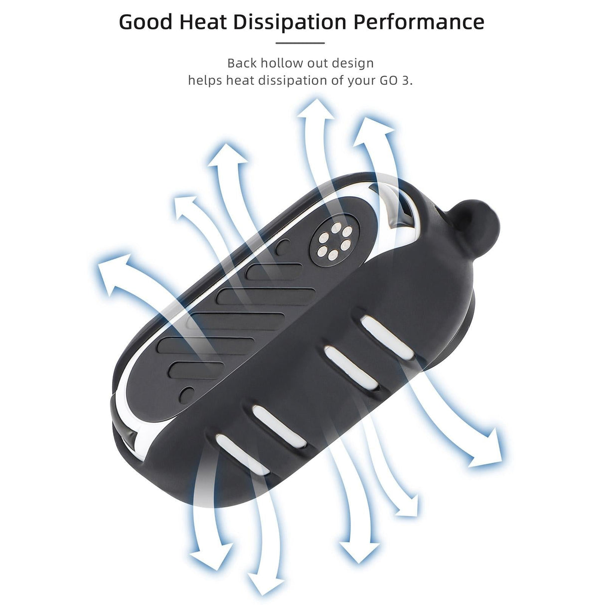 Insta360 Go 3 Silicone Case with Cooling Skin and Neck Strap - Black