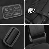 Crossbody Shoulder Bag For Casual Men Outdoor Functionality - Grey - Close-Up Angle