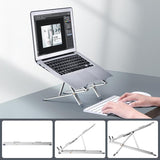 Adjustable Aluminum Laptop Cooling Bracket - Desktop - Silver