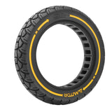 Universal 9.5 Electric Scooter with Off-road Tires - 230 x 50 - Yellow Line - Close-Up Angle
