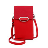 Large Capacity Pu Leather Shoulder Bag For Women - Red - Close-Up Angle