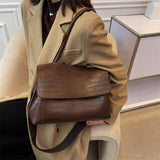 Stylish Winter Crossbody Tote For Women - Coffee