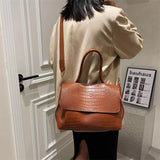 Stylish Winter Crossbody Tote For Women - Coffee - Extra Image