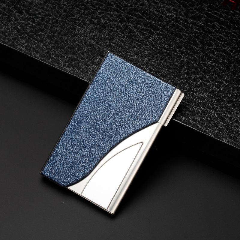 Stainless Steel Business Card Case Large Capacity - Oracle Blue