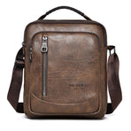 Waterproof Business Crossbody Bag Large Capacity - Dark Brown