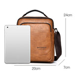 Waterproof Business Crossbody Bag Large Capacity - Dark Brown
