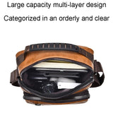 Waterproof Business Crossbody Bag Large Capacity - Dark Brown