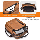 Waterproof Business Crossbody Bag Large Capacity - Dark Brown