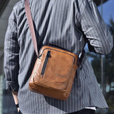 Waterproof Business Crossbody Bag Large Capacity - Dark Brown - Extra Image