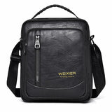 Waterproof Business Crossbody Bag Large Capacity - Dark Brown