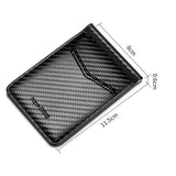 Ultra Thin Rfid Card Holder For Men Secure Multi Card Id Leather Case - Carbon Fiber - Side View