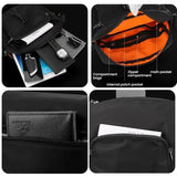 Waterproof Unisex Crossbody Bag For Couples - Light Gray - Rear View