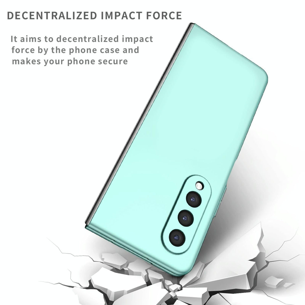 For Samsung Galaxy z Fold4 5G Foldable Armor Phone Case - Compact and Durable - Black