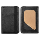 Pu Leather Phone Card Holder With Bracket Multifunctional - Brown - Front View