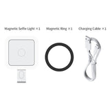 Portable Magnetic Selfie Light for Live Streaming and Skin Beauty - White