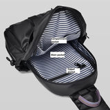 Lightweight Waterproof Men Chest Bag Cycling Shoulder Bag - Grey - Rear View