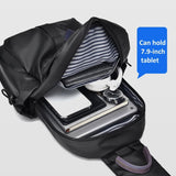 Lightweight Waterproof Men Chest Bag Cycling Shoulder Bag - Grey - Close-Up Angle