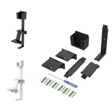 Multi-platform Earphone Wall Hook with Remote Control for Gaming Consoles - Black - Side View