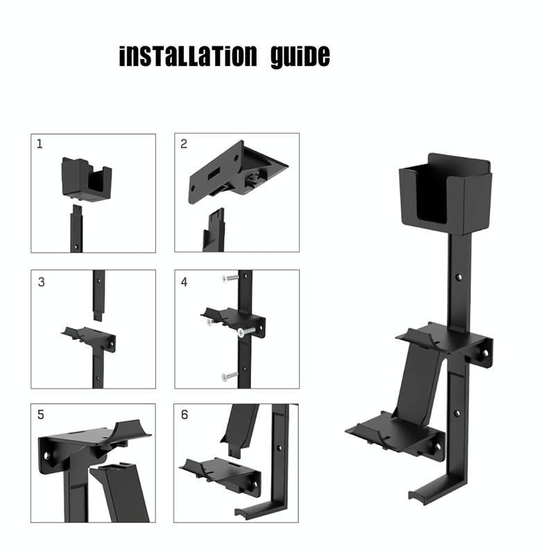 Multi-platform Earphone Wall Hook with Remote Control for Gaming Consoles - Black