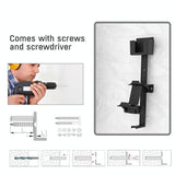 Multi-platform Earphone Wall Hook with Remote Control for Gaming Consoles - Black - Rear View