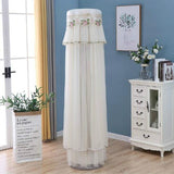 170cm Vertical Lace Air Conditioner Dust Cover - Round Column - Pink
