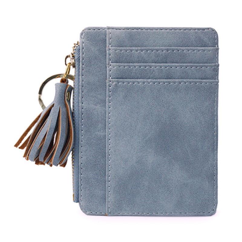 Compact Card Holder With Large Capacity Cute Mini Coin Purse - Black