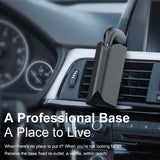 Mini Wireless Bluetooth Car Earphone with Mic - Business Driving - White - 45-Degree Angle
