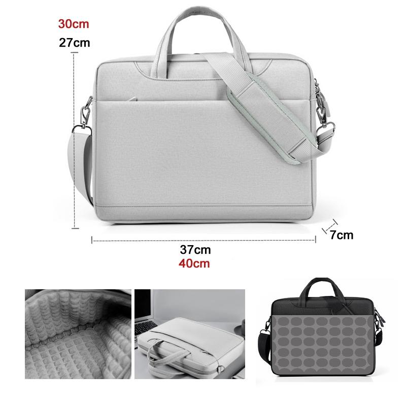 Thickened Airbag Laptop Messenger Bag - 14.1 Inches Black