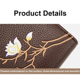 Large Capacity Semicircular Embroidery Id Card Holder - Pink - 45-Degree Angle