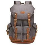Travel-ready Retro Canvas Backpack - Spacious Design - Black